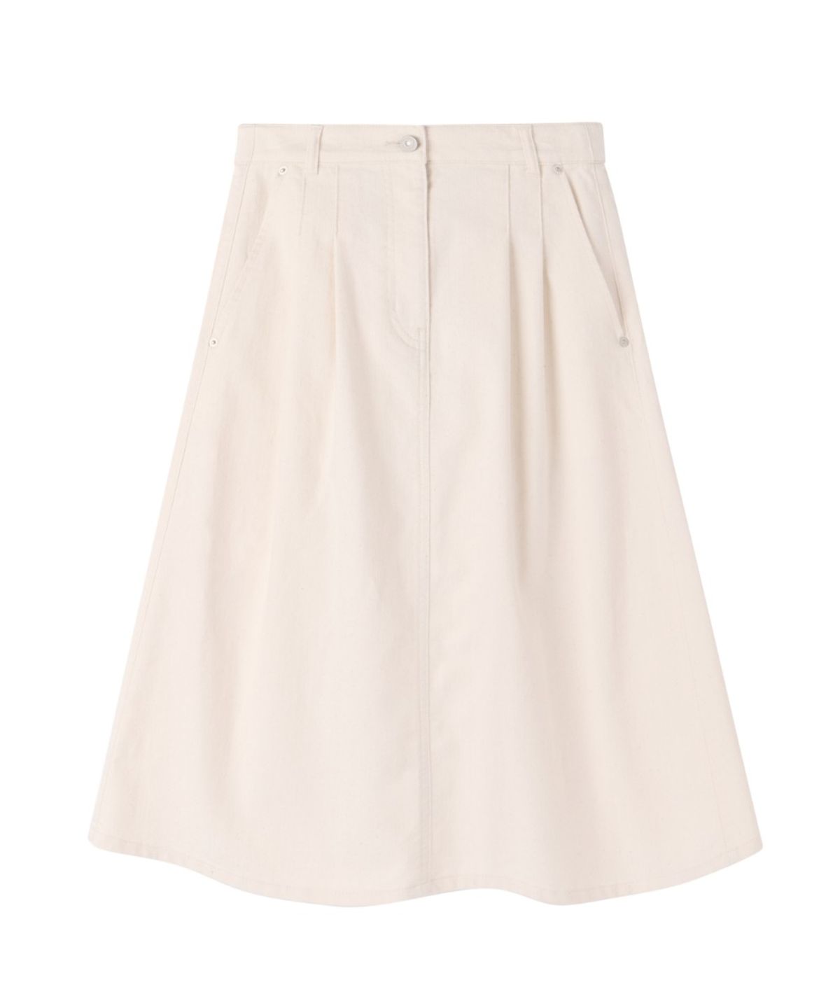 브롬톤 런던(BROMPTON LONDON) W DENIM SKIRT - IVORY (P262WSK483)