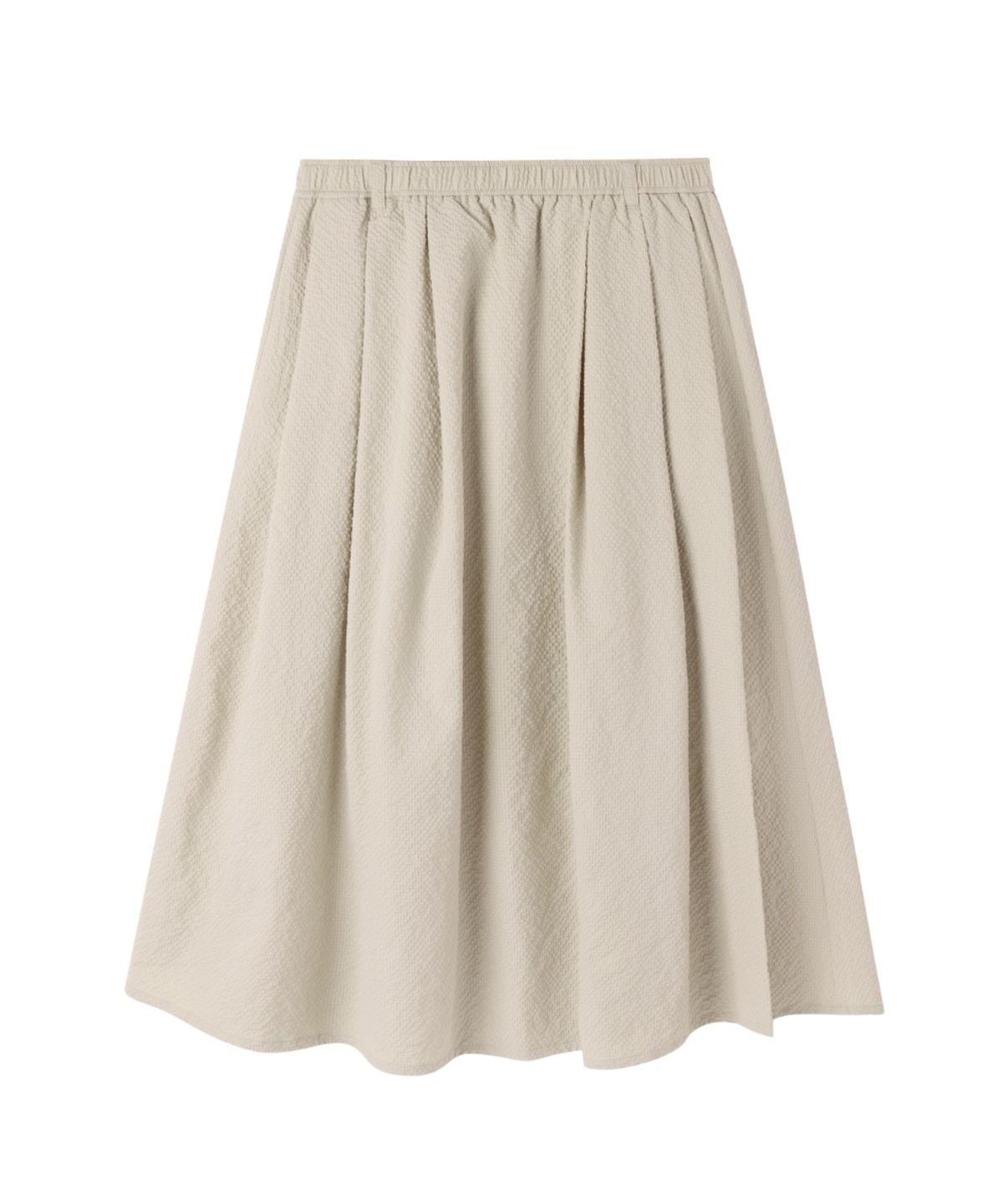 브롬톤 런던(BROMPTON LONDON) W SEERSUCKER SKIRT - L/BEIGE (P262WSK180)