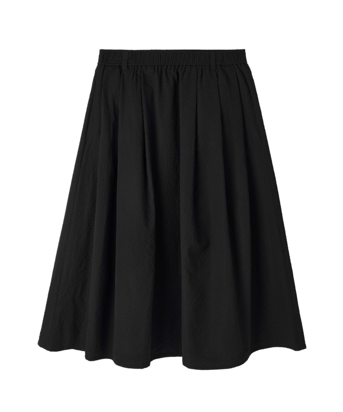 브롬톤 런던(BROMPTON LONDON) W SEERSUCKER SKIRT - BLACK (P262WSK180)