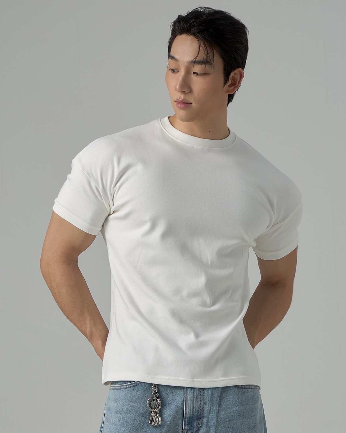 베르만 어패럴(VERMANN APPAREL) 프레임 코튼 머슬핏 티셔츠 3color