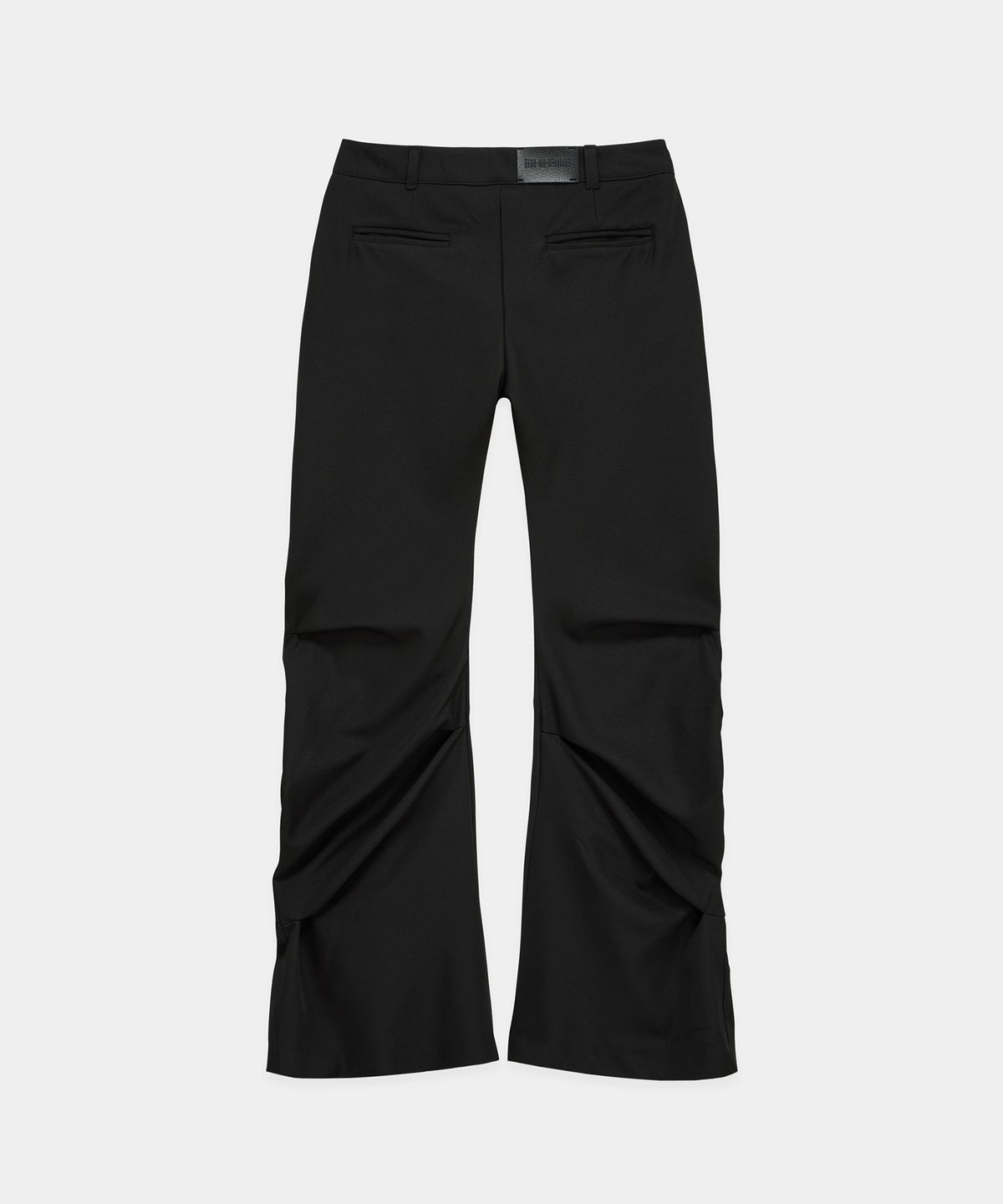 에트오소메(ETRE AU SOMMET) Side Double Lace-Up Bootcut Slacks (Black)