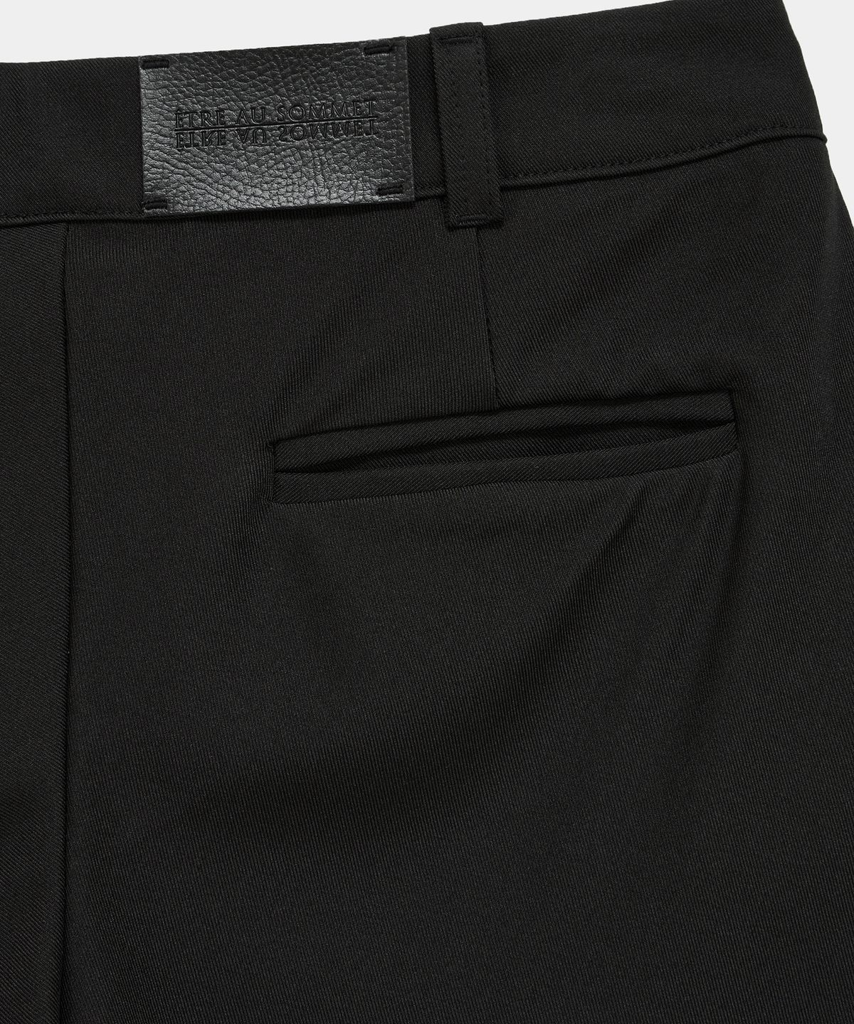 에트오소메(ETRE AU SOMMET) Side Double Lace-Up Bootcut Slacks (Black)