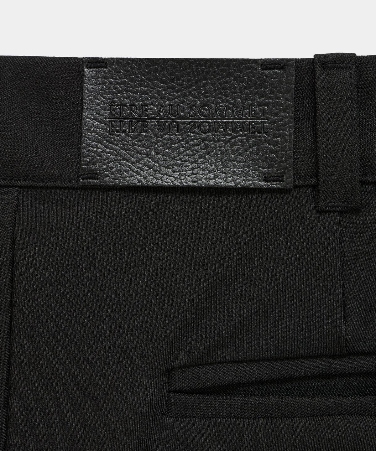 에트오소메(ETRE AU SOMMET) Side Double Lace-Up Bootcut Slacks (Black)