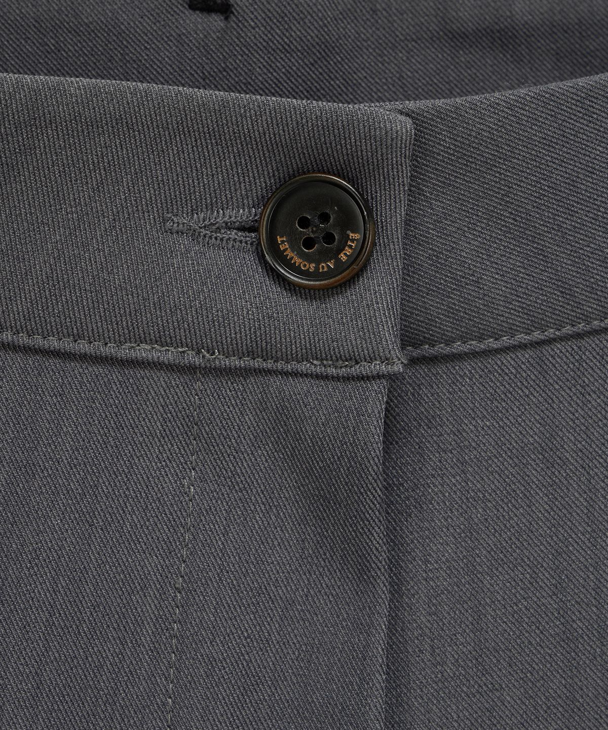 에트오소메(ETRE AU SOMMET) Side Double Lace-Up Bootcut Slacks (Gray)