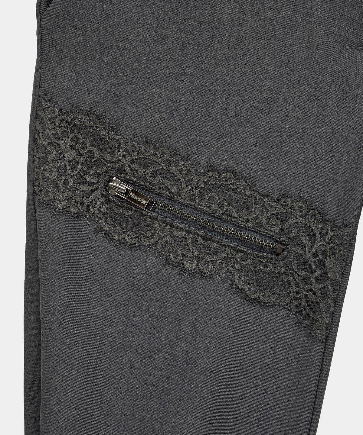 에트오소메(ETRE AU SOMMET) Side Double Lace-Up Bootcut Slacks (Gray)