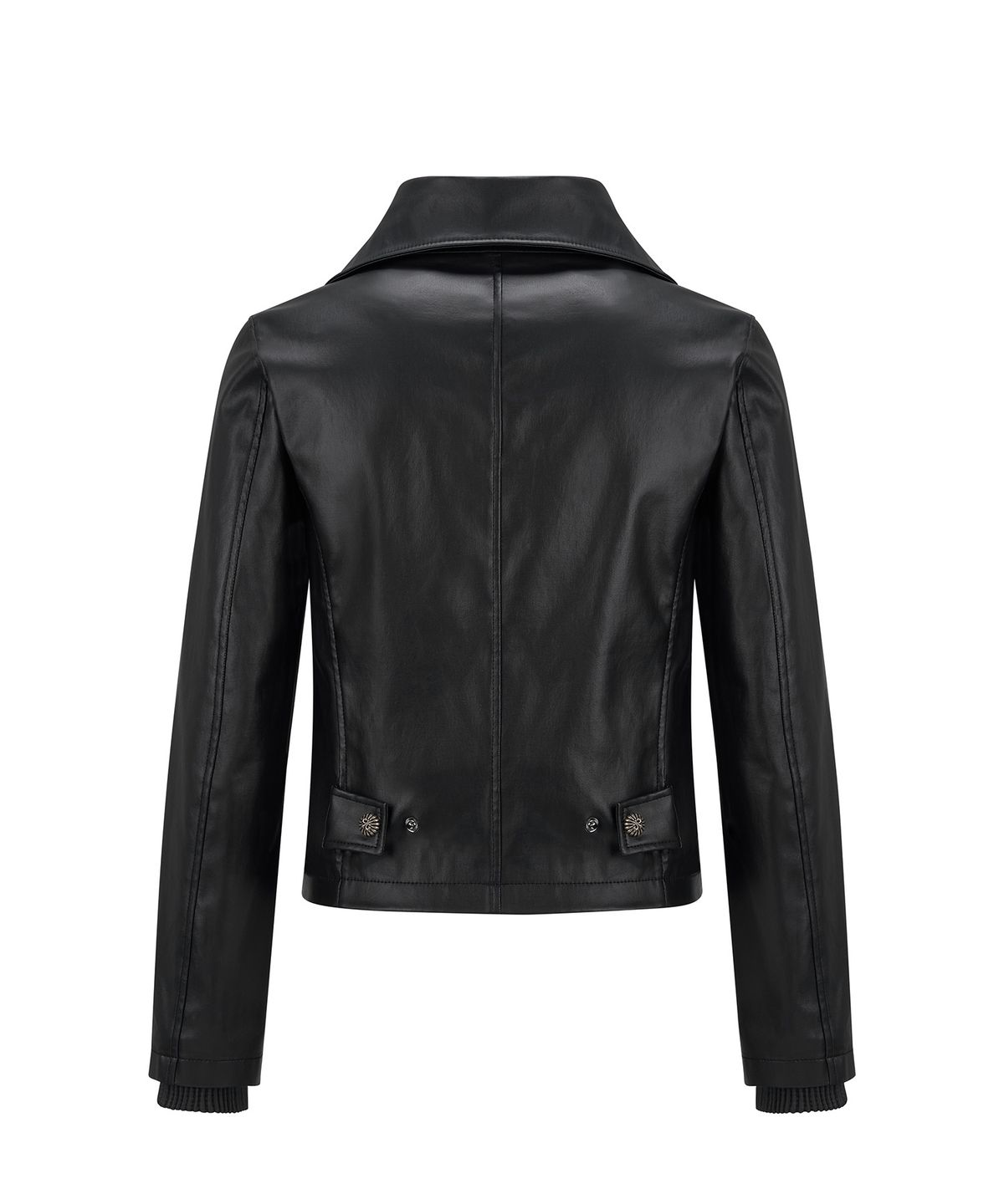 레씨토(LECYTO) Geometrique Leather Jacket_[Black]