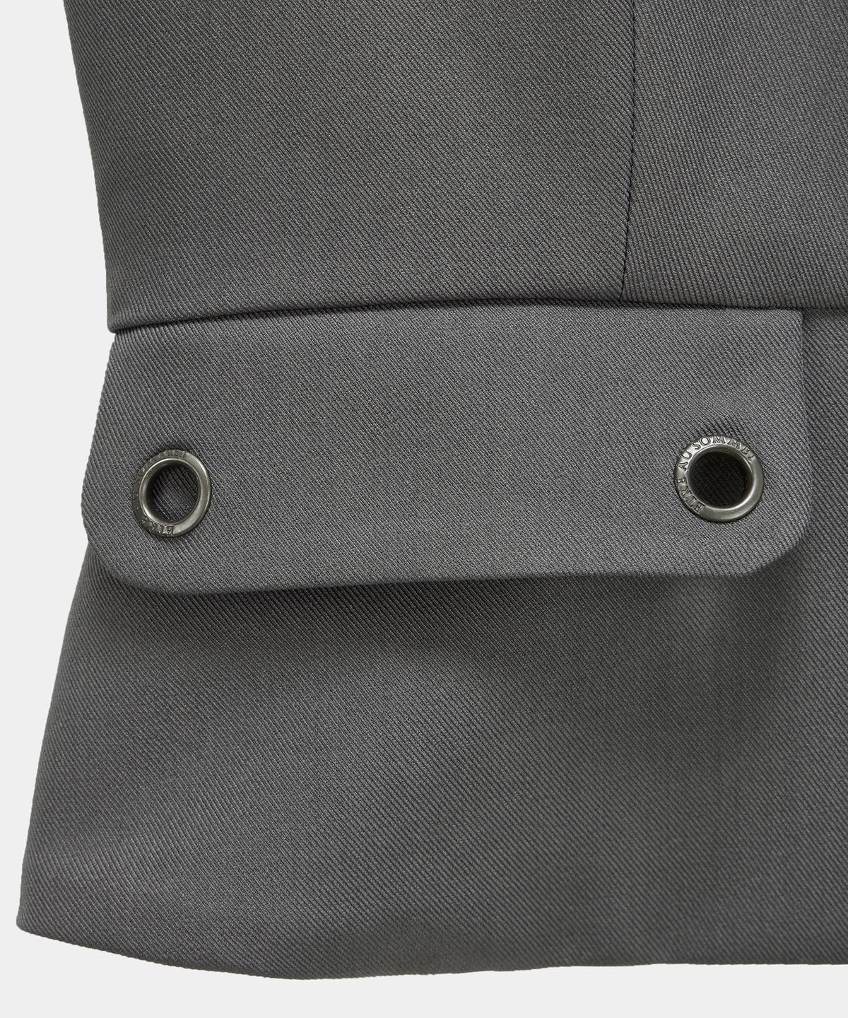 에트오소메(ETRE AU SOMMET) Cropped Short Sleeve Tailored Jacket (Dark Gray)