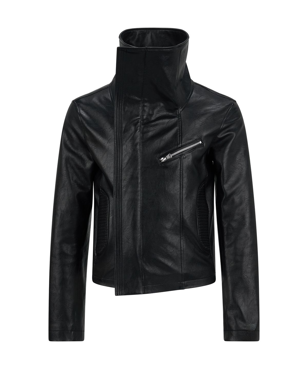 레씨토(LECYTO) Asymetrique Leather Jacket_[Black]