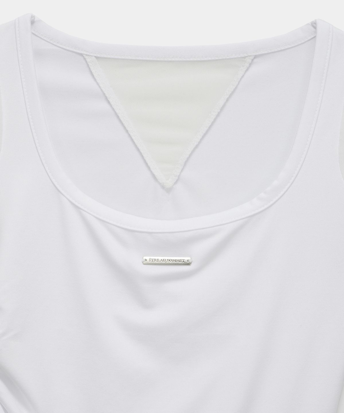 에트오소메(ETRE AU SOMMET) Modern Square Shirring Tee (White)