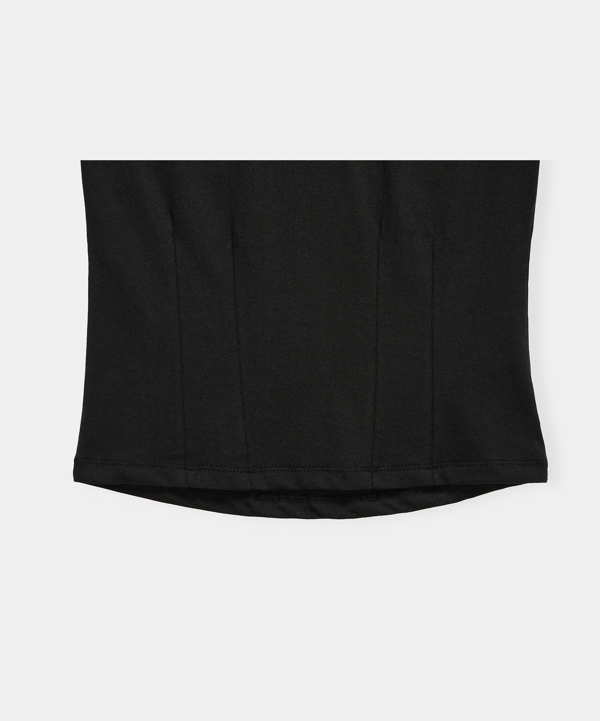 에트오소메(ETRE AU SOMMET) Dart Line V-Neck Slim Top (Black)