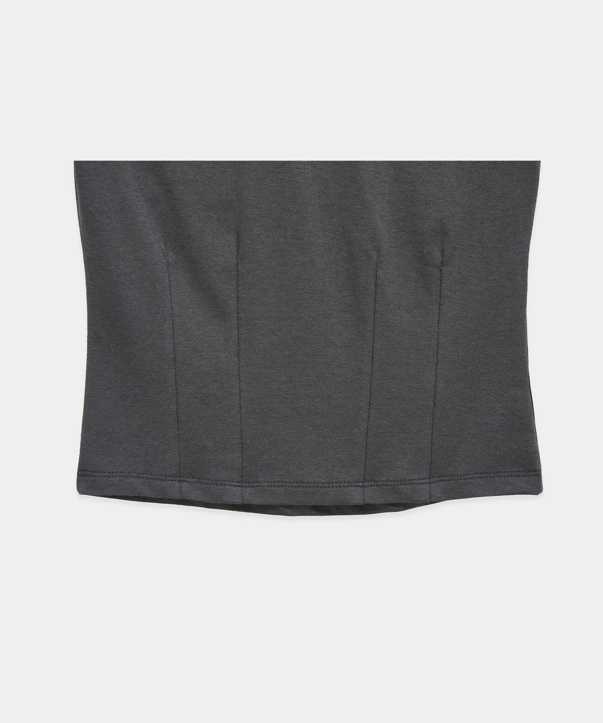 에트오소메(ETRE AU SOMMET) Dart Line V-Neck Slim Top (Dark Gray)