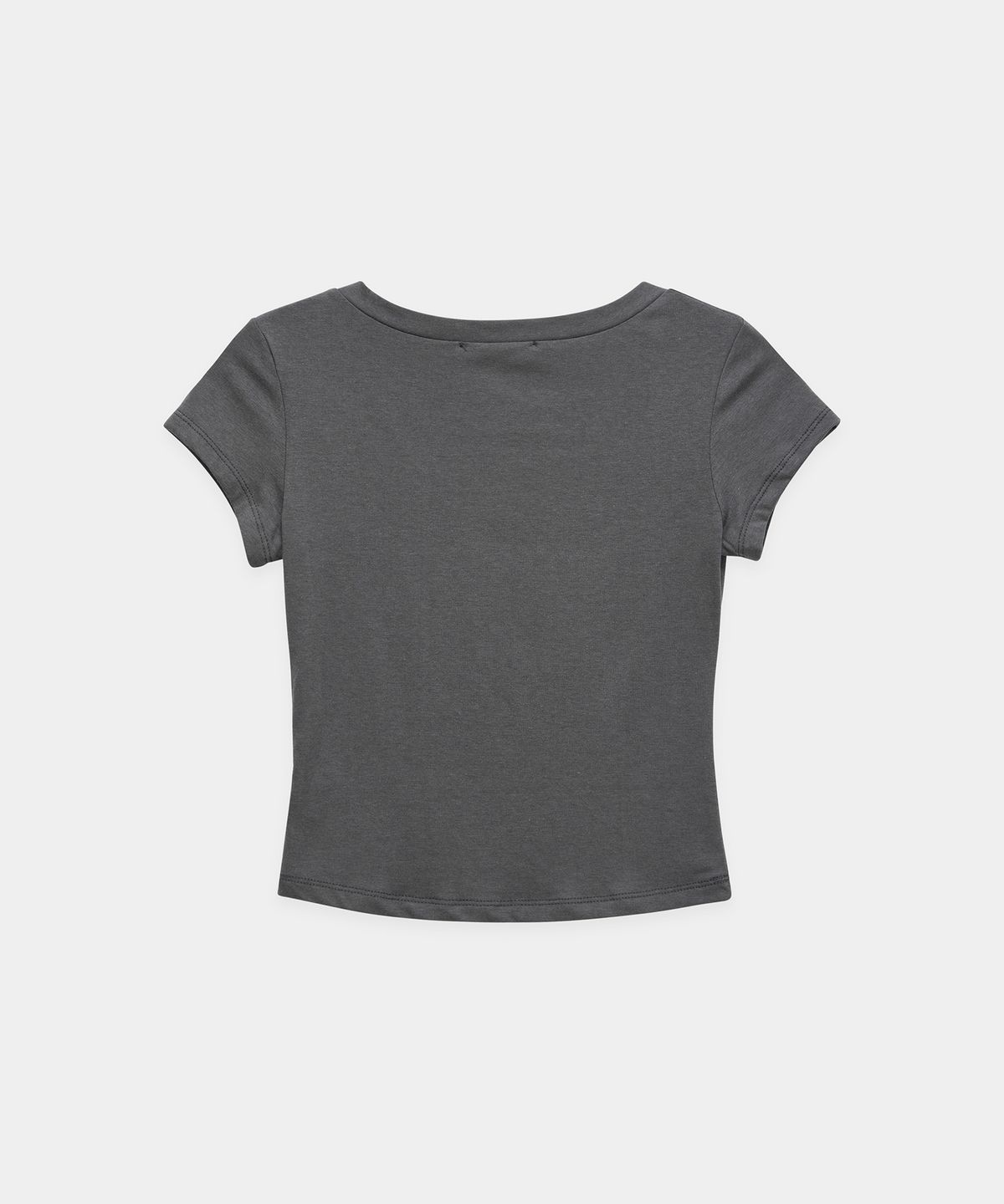 에트오소메(ETRE AU SOMMET) Dart Line V-Neck Slim Top (Dark Gray)