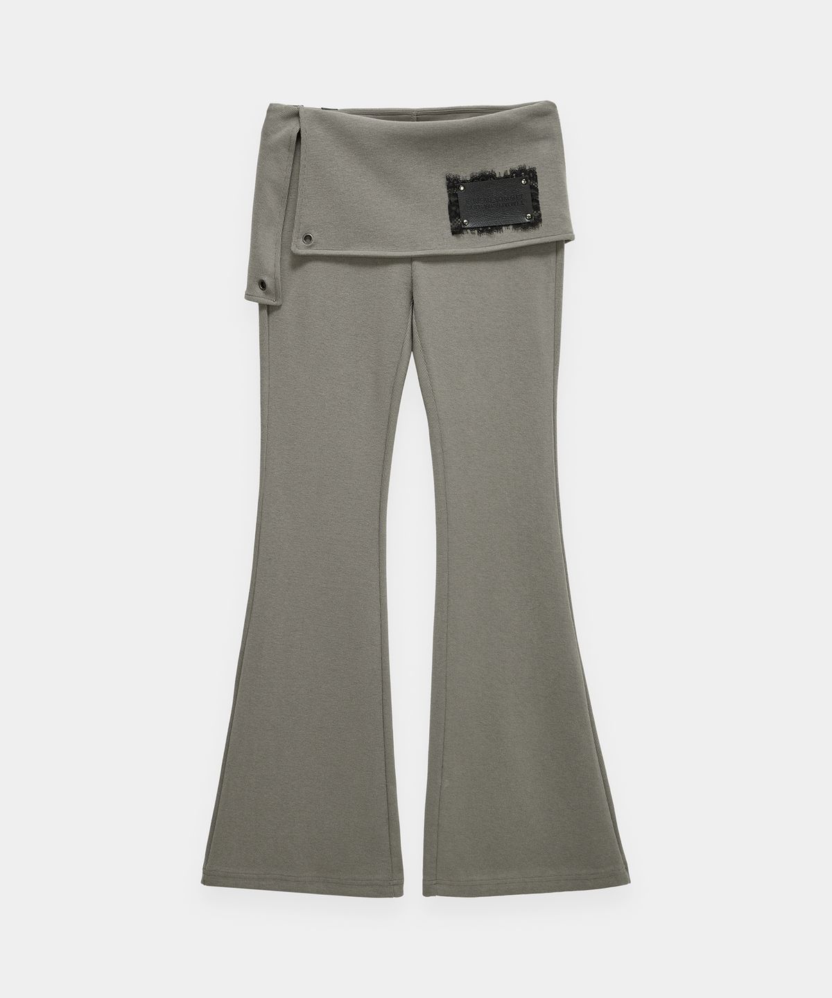 에트오소메(ETRE AU SOMMET) Lace-Up Side Slit Bootcut Pants (Mocha)
