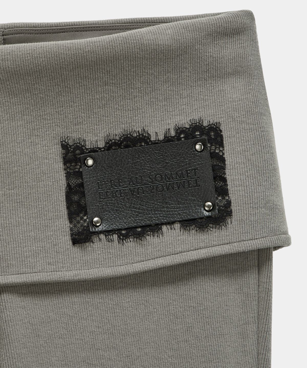 에트오소메(ETRE AU SOMMET) Lace-Up Side Slit Bootcut Pants (Mocha)