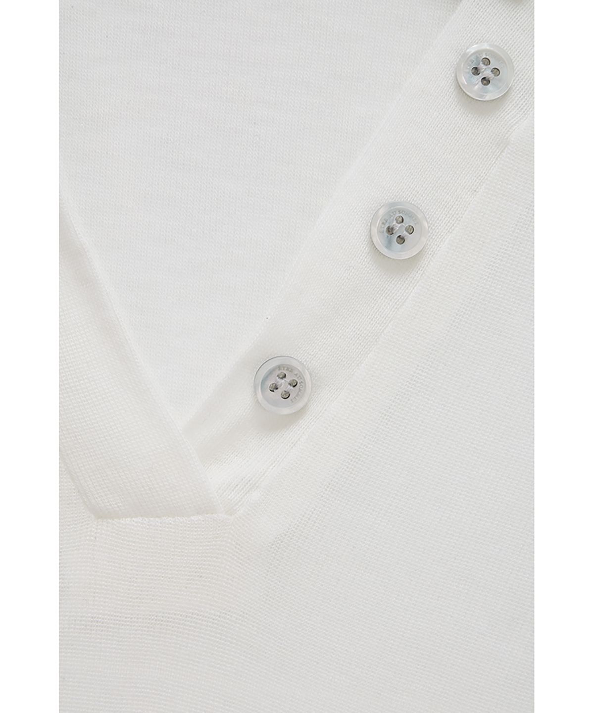 에트오소메(ETRE AU SOMMET) Rib Collar tattoo Long Sleeve Top (White)
