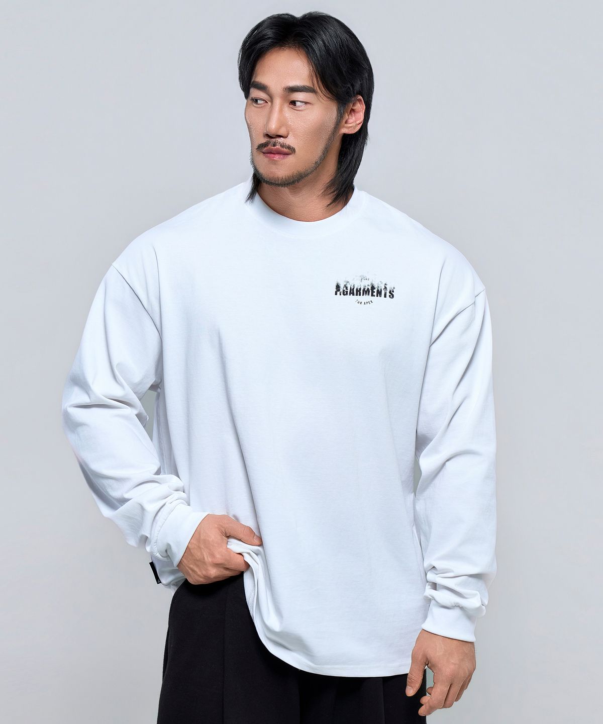 피지컬가먼츠(PHYSICAL GARMENTS) P2624 스모크 오버핏 긴팔[2COLOR]
