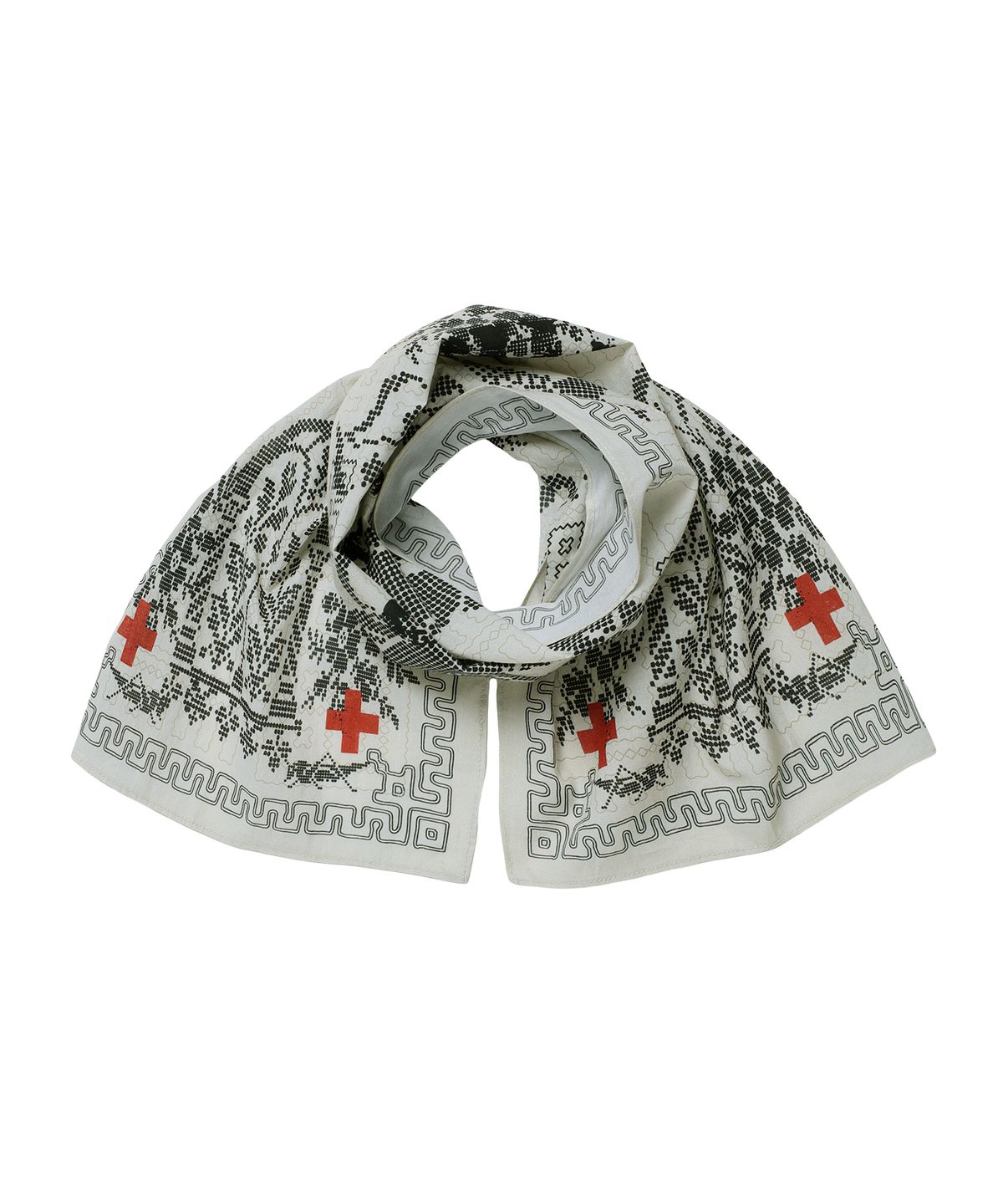 더바이닐하우스(THEVINYLHOUSE) BANDANA HAIR SCARF CREAM