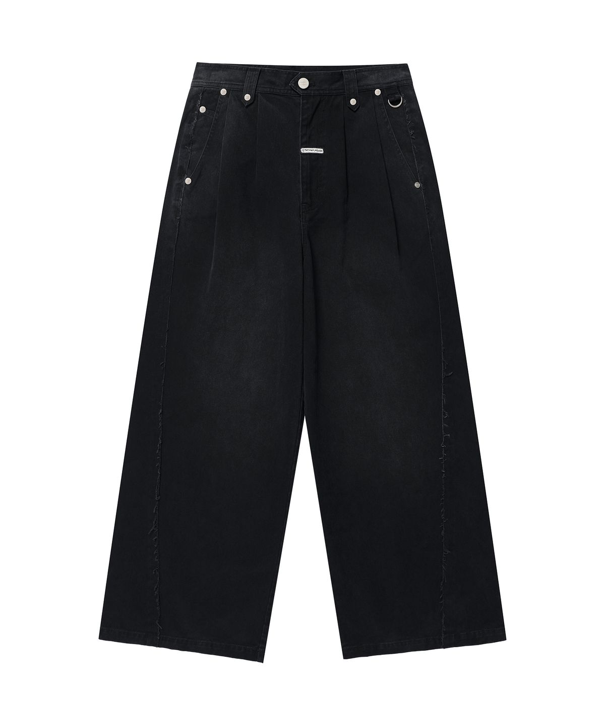더바이닐하우스(THEVINYLHOUSE) SAG WIDE BELTED PANTS BLACK