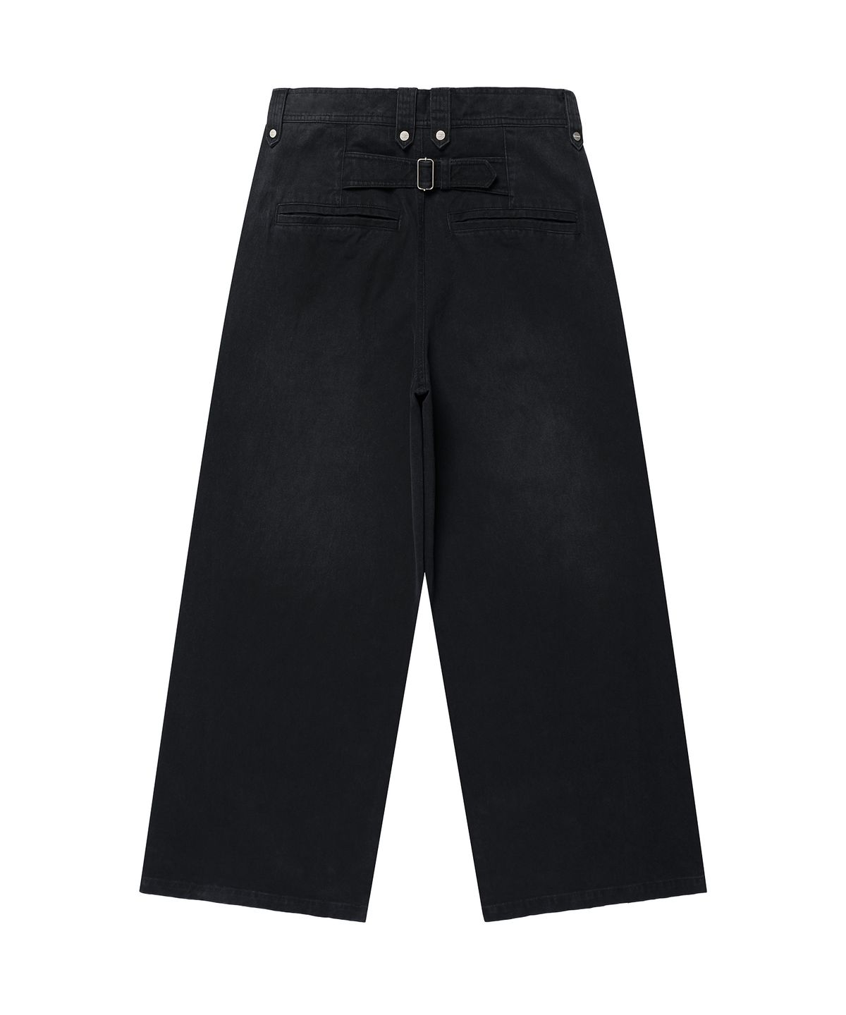 더바이닐하우스(THEVINYLHOUSE) SAG WIDE BELTED PANTS BLACK