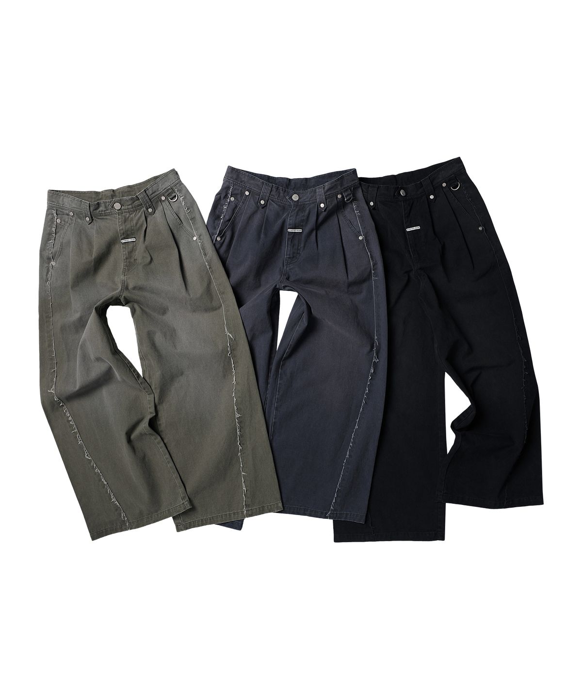 더바이닐하우스(THEVINYLHOUSE) SAG WIDE BELTED PANTS NAVY