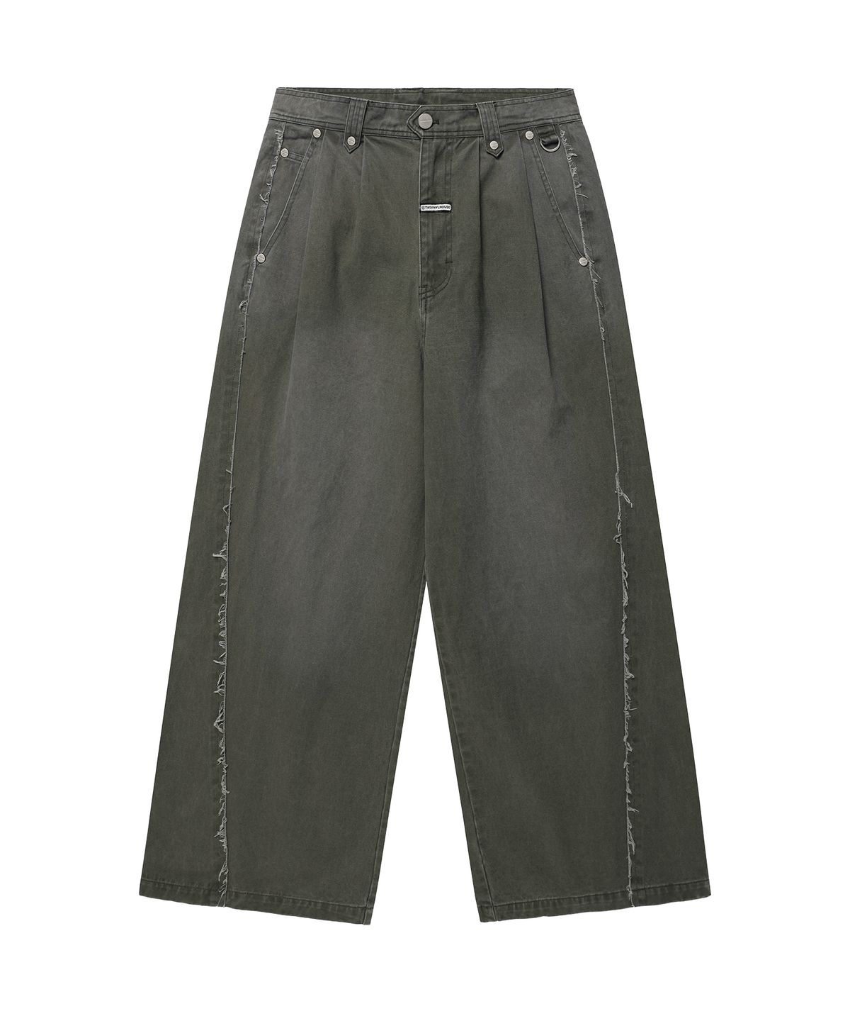 더바이닐하우스(THEVINYLHOUSE) SAG WIDE BELTED PANTS KHAKI