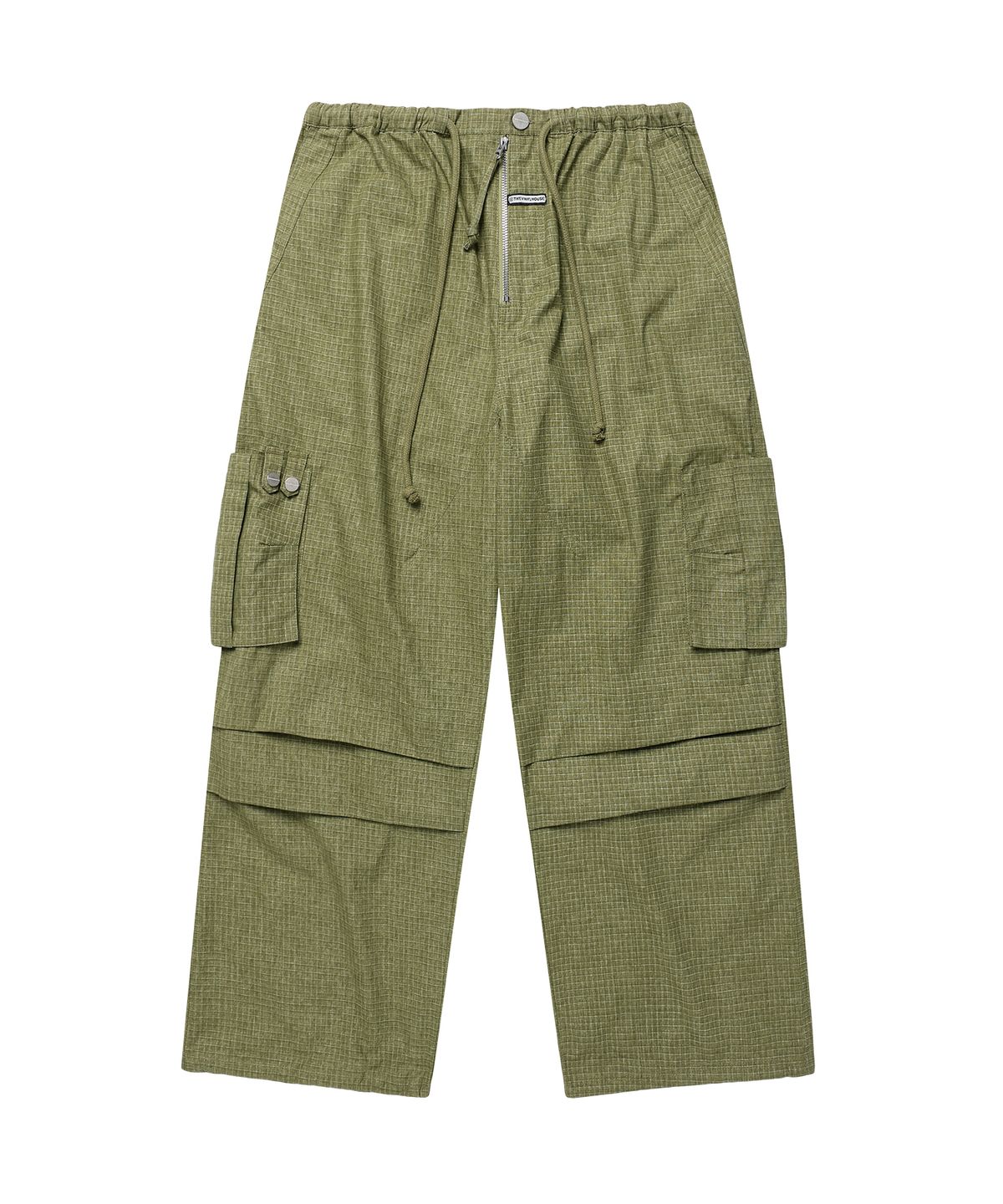 더바이닐하우스(THEVINYLHOUSE) RIBSTOP OVER CARGO PANTS (W) OLIVE