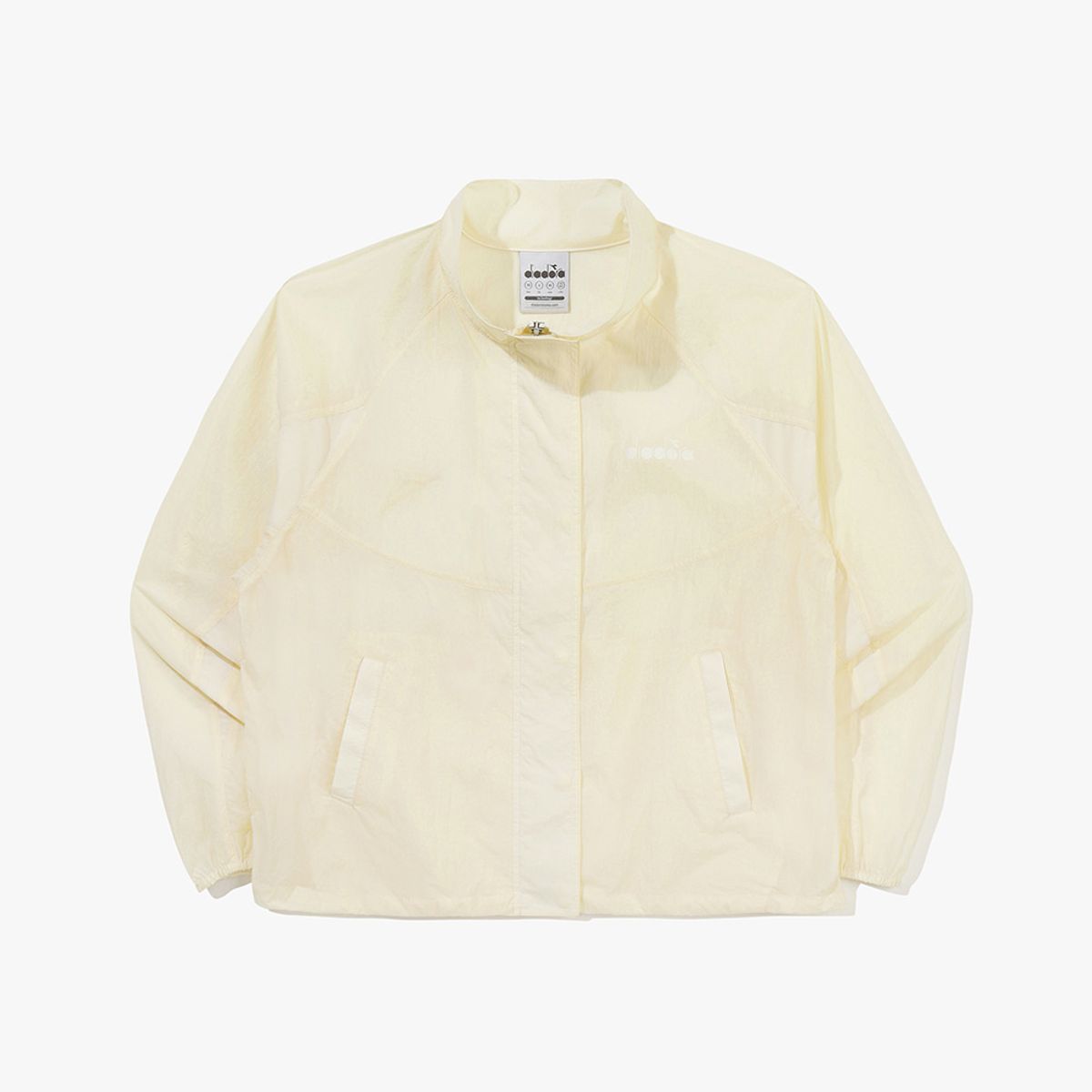디아도라(diadora) 컬러 블록 시어 경량 블루종 점퍼 우먼 YELLOW