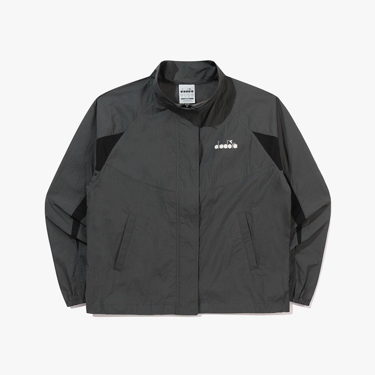 디아도라(diadora) 컬러 블록 시어 경량 블루종 점퍼 우먼 DARK GREY
