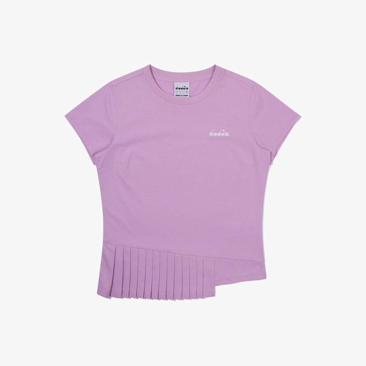 디아도라(diadora) 에르미나 플리츠 반팔 티셔츠 우먼 VIOLET