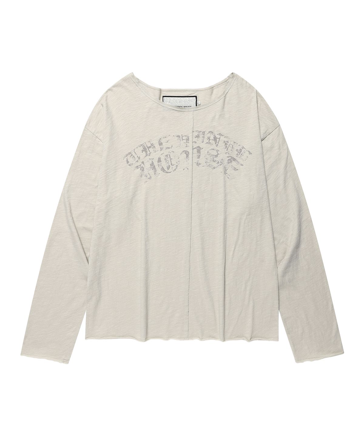 더바이닐하우스(THEVINYLHOUSE) VINYL ARC LOGO SLUB LS TEE BEIGE