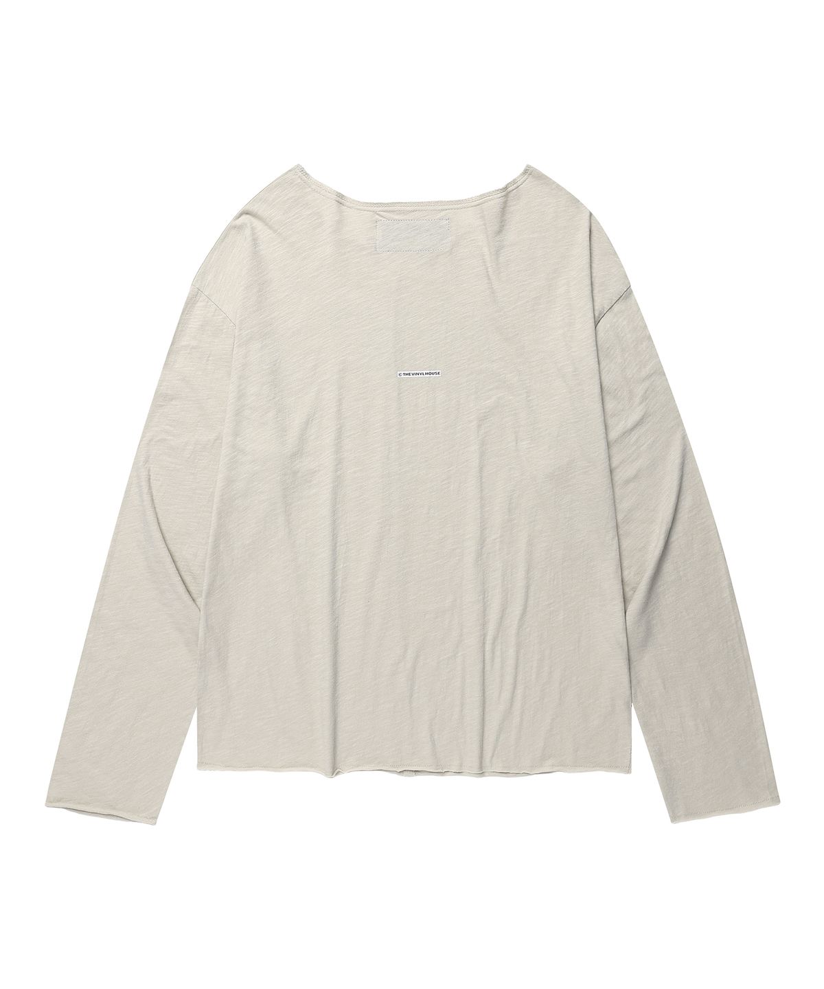 더바이닐하우스(THEVINYLHOUSE) VINYL ARC LOGO SLUB LS TEE BEIGE