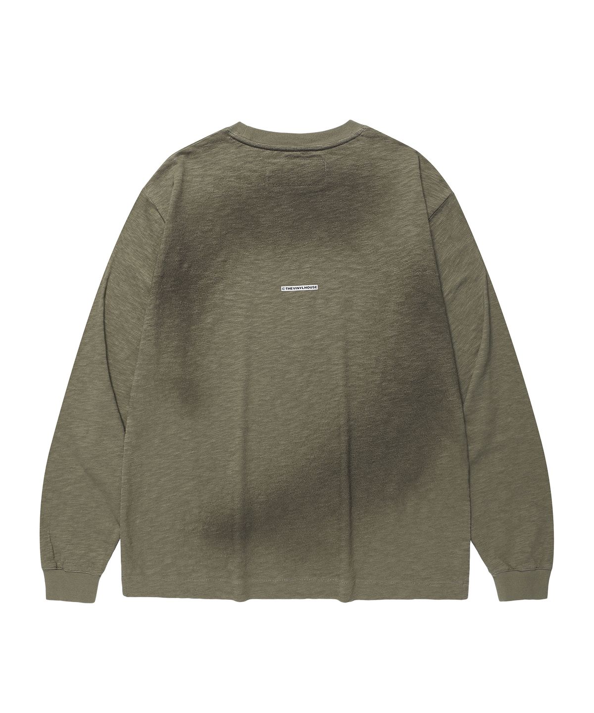 더바이닐하우스(THEVINYLHOUSE) FINGERPRINT SLUB LS TEE OLIVE