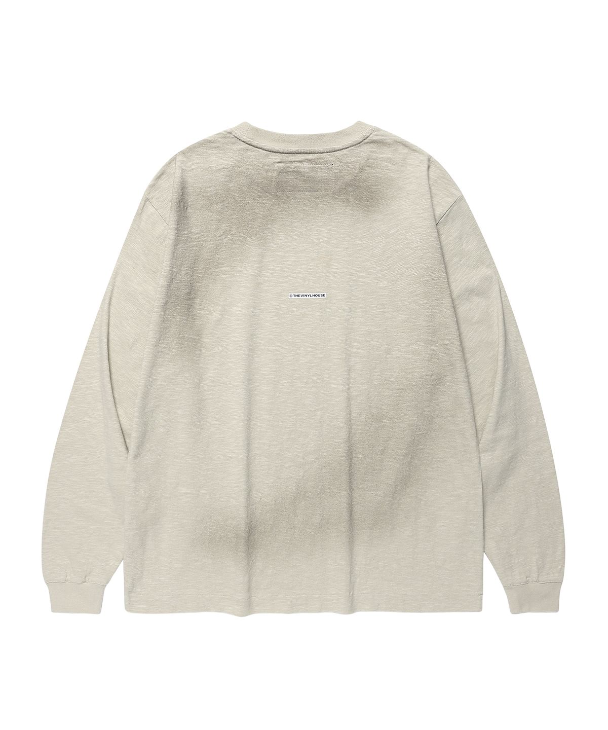 더바이닐하우스(THEVINYLHOUSE) FINGERPRINT SLUB LS TEE BEIGE