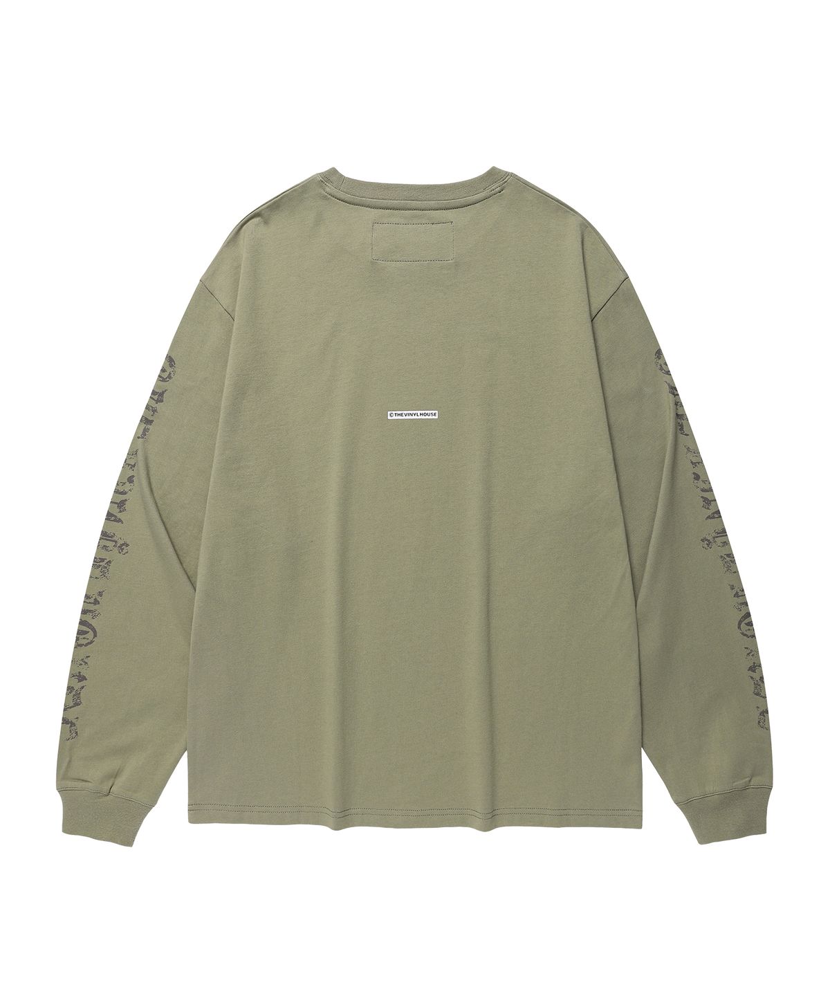 더바이닐하우스(THEVINYLHOUSE) ROUGH DRAWING LS TEE OLIVE