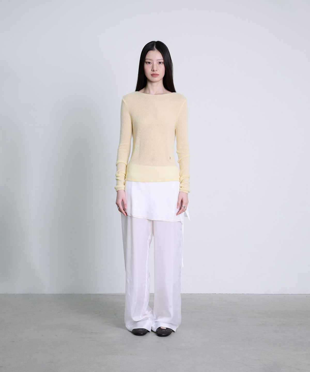 더애틋(THE AÉTUT) Alpaca Wool Sheer Boatneck Pullover_Yellow