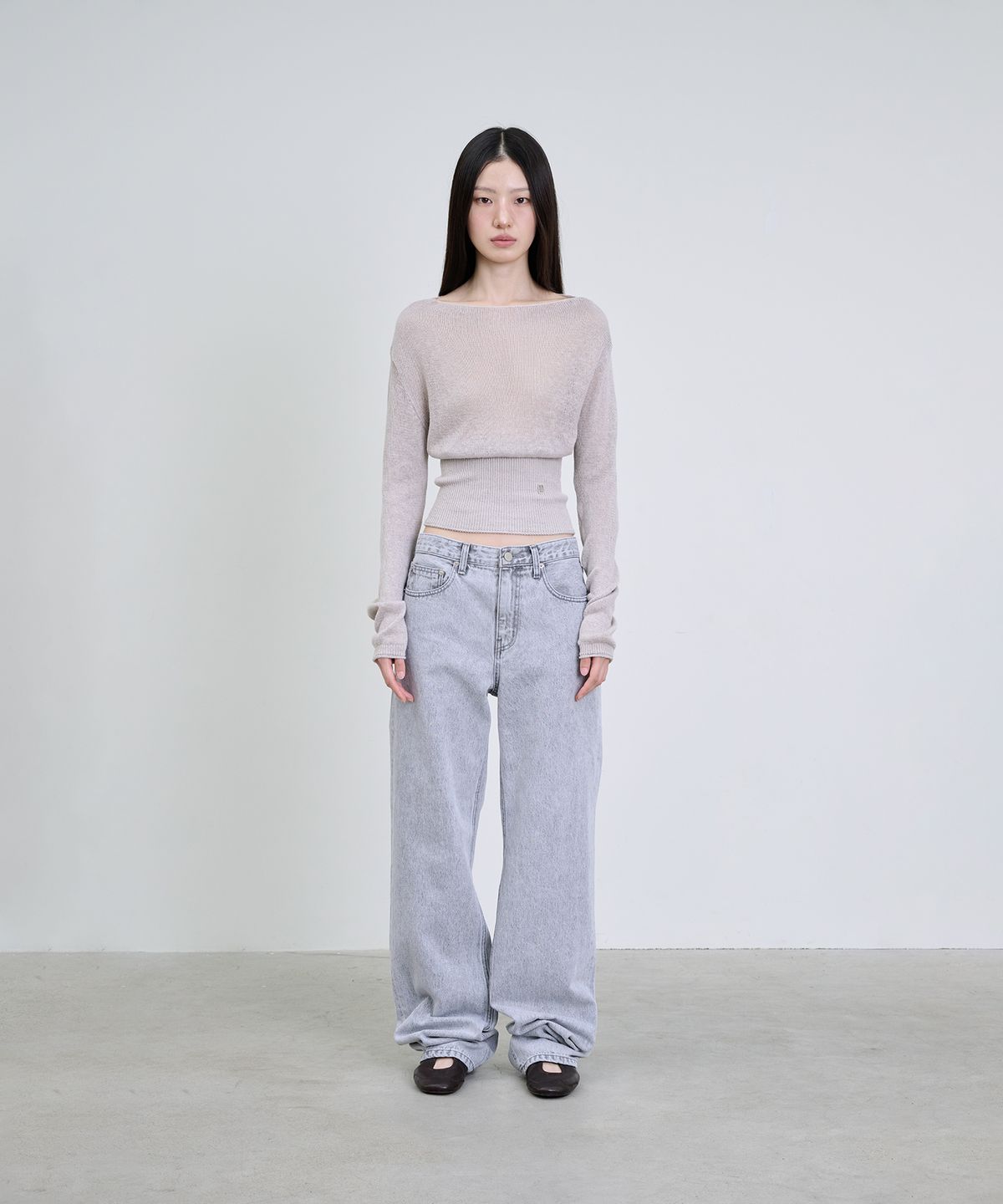 더애틋(THE AÉTUT) Hemp Linen Boatneck Pullover_Light Grey