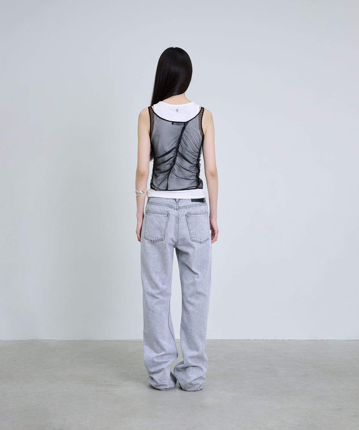 더애틋(THE AÉTUT) Layered Sheer Sleeveless Set_Black