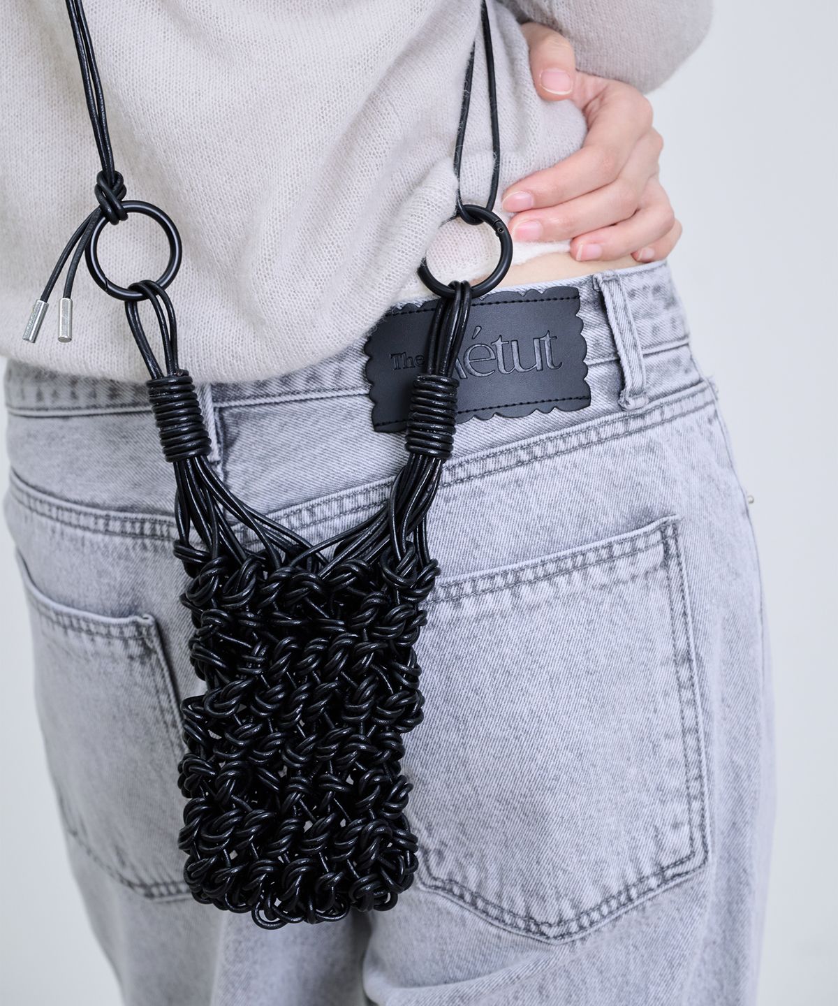 더애틋(THE AÉTUT) Macrame Leather Mini Bag_Black