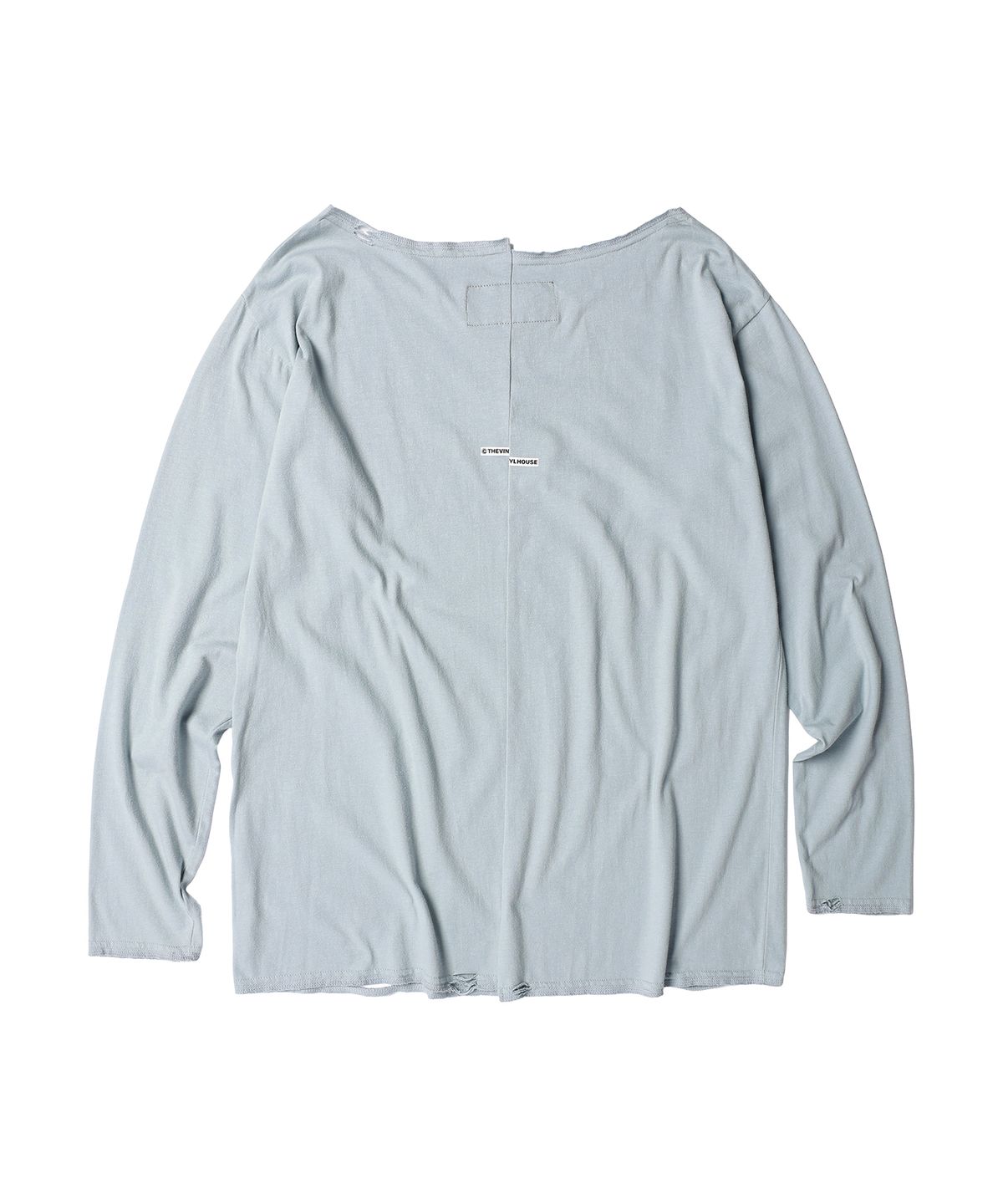 더바이닐하우스(THEVINYLHOUSE) RAW CUT OVER LS TEE (W) BLUE