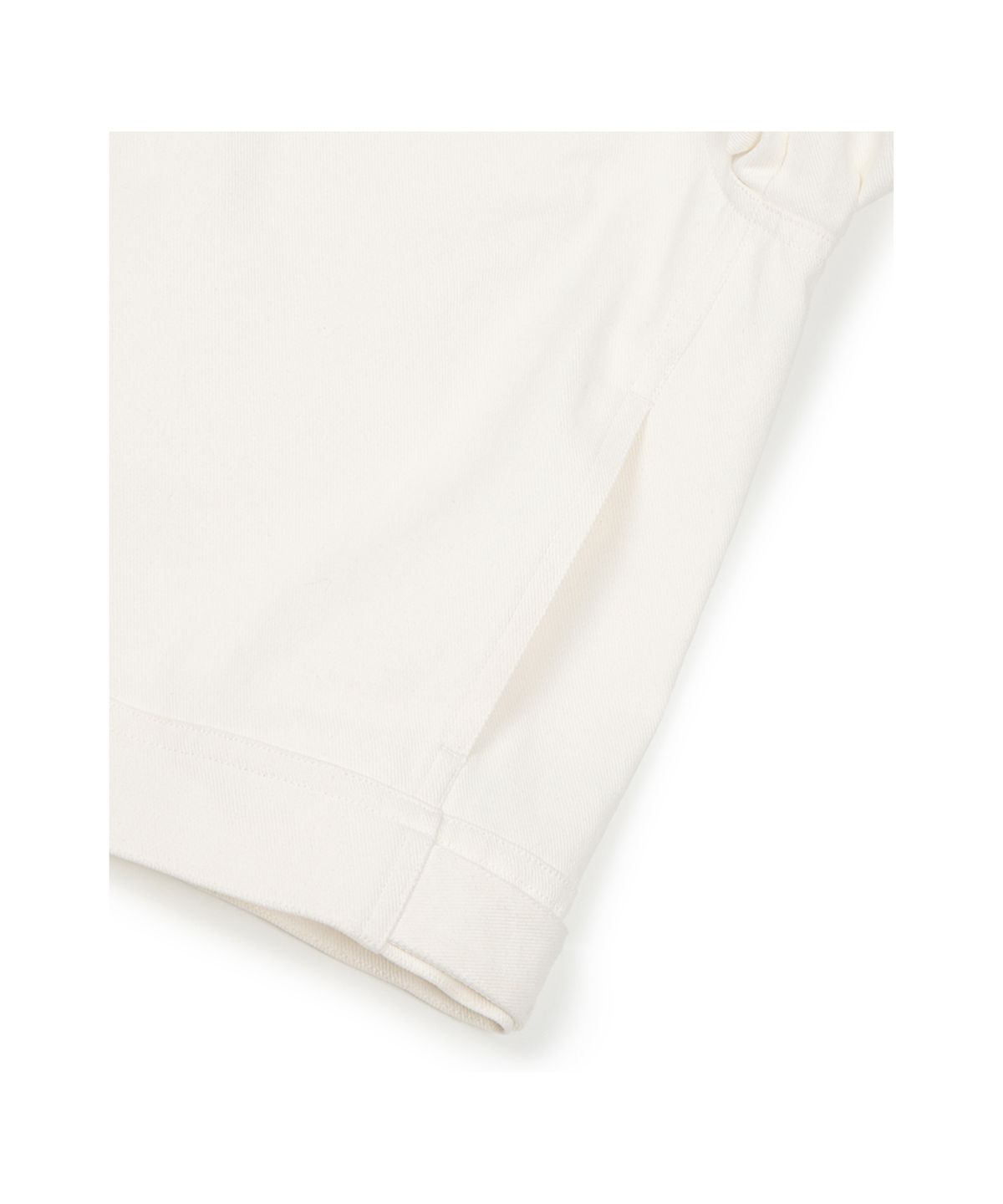 이티씨이(ETCE) (BASE) CROP DOUBLE FLAP TRUCKER (WHITE)