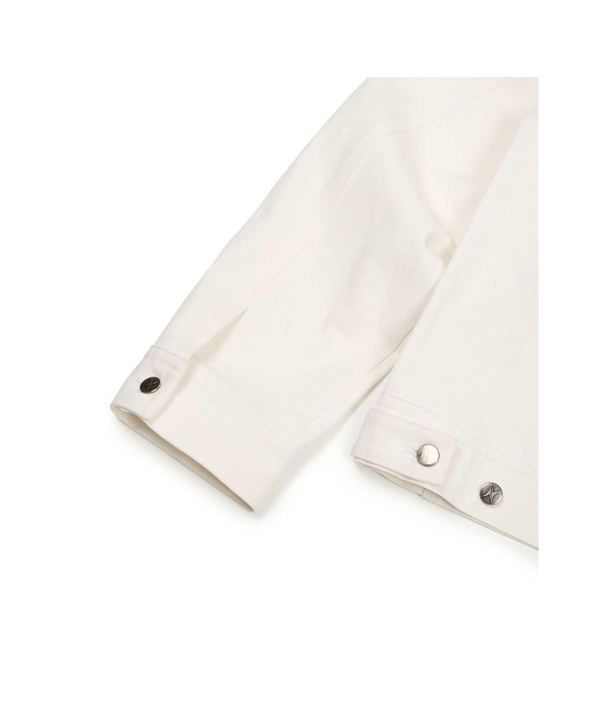 이티씨이(ETCE) (BASE) CROP DOUBLE FLAP TRUCKER (WHITE)