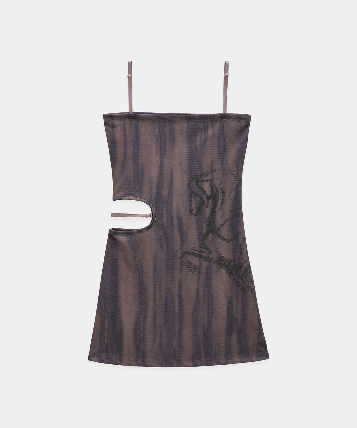 에트오소메(ETRE AU SOMMET) Side Cut-Out Mini One-Piece (Brown)