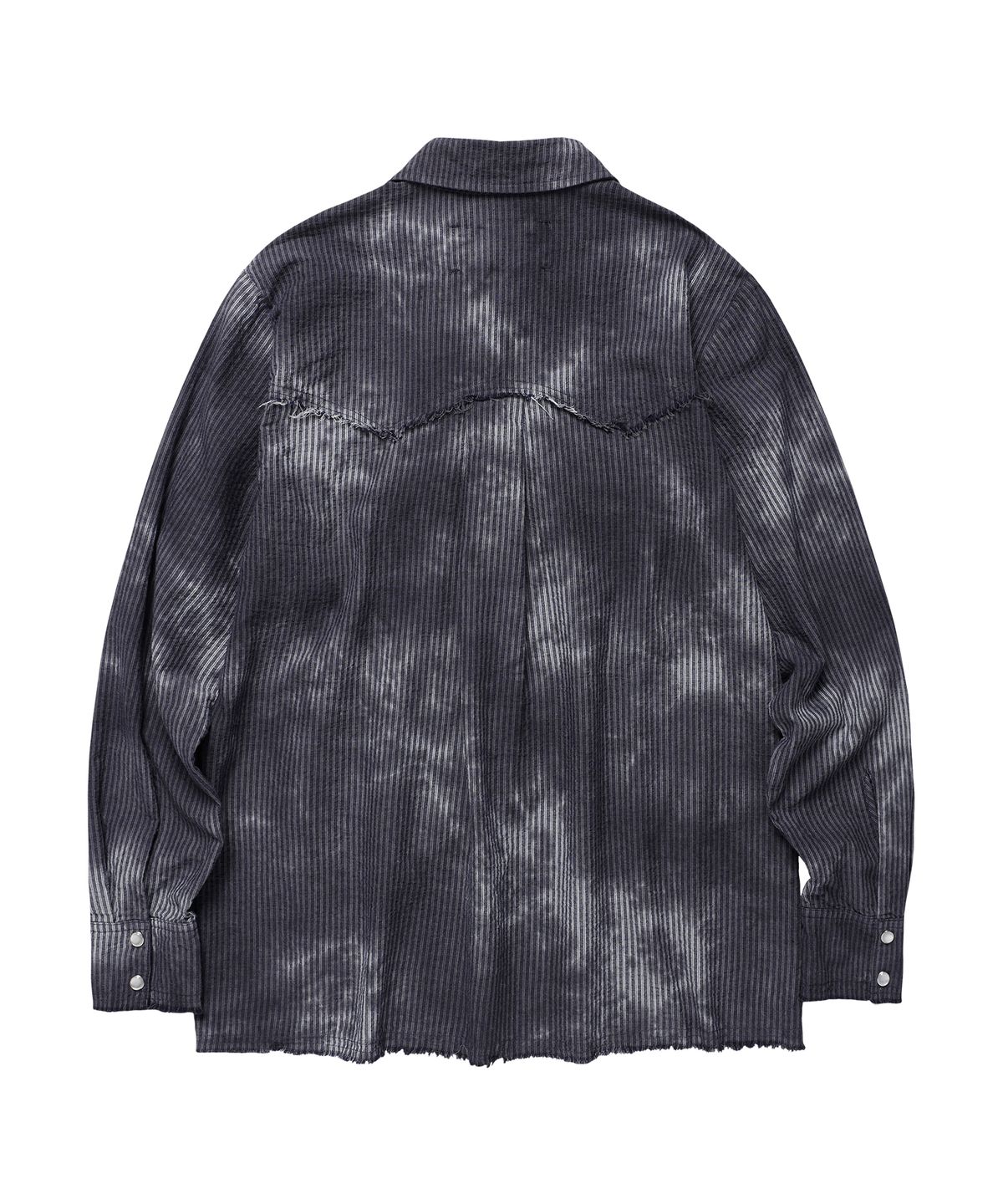 더바이닐하우스(THEVINYLHOUSE) RAW WASHED VERTICAL SHIRTS NAVY