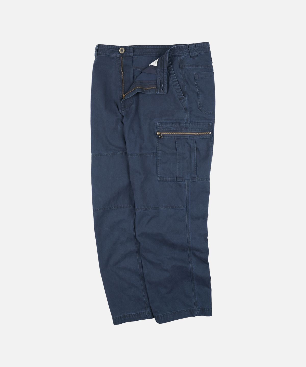 프리즘웍스(FRIZMWORKS) WASHED COTTON ZIP CARGO PANTS _ NAVY
