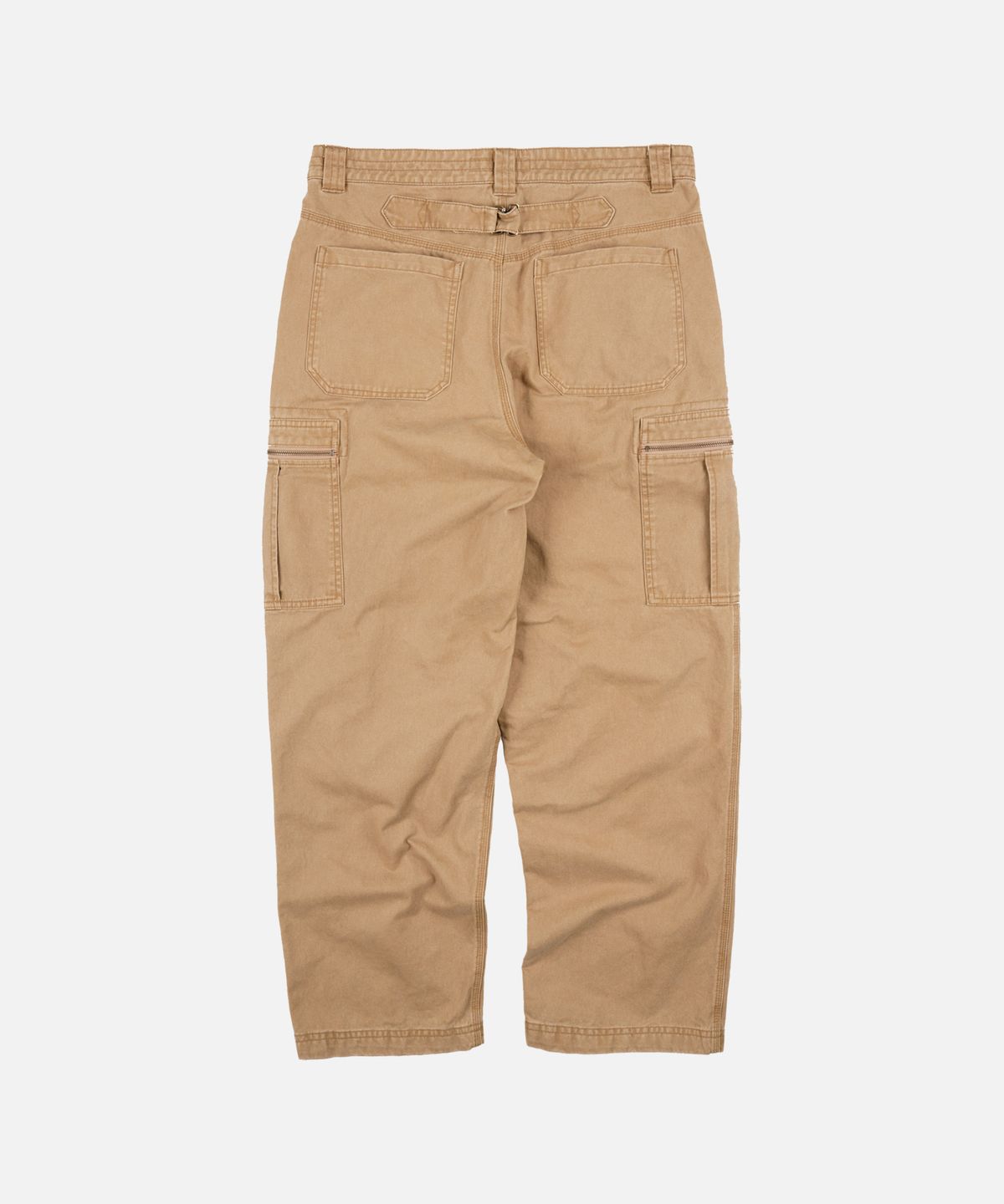프리즘웍스(FRIZMWORKS) WASHED COTTON ZIP CARGO PANTS _ BEIGE