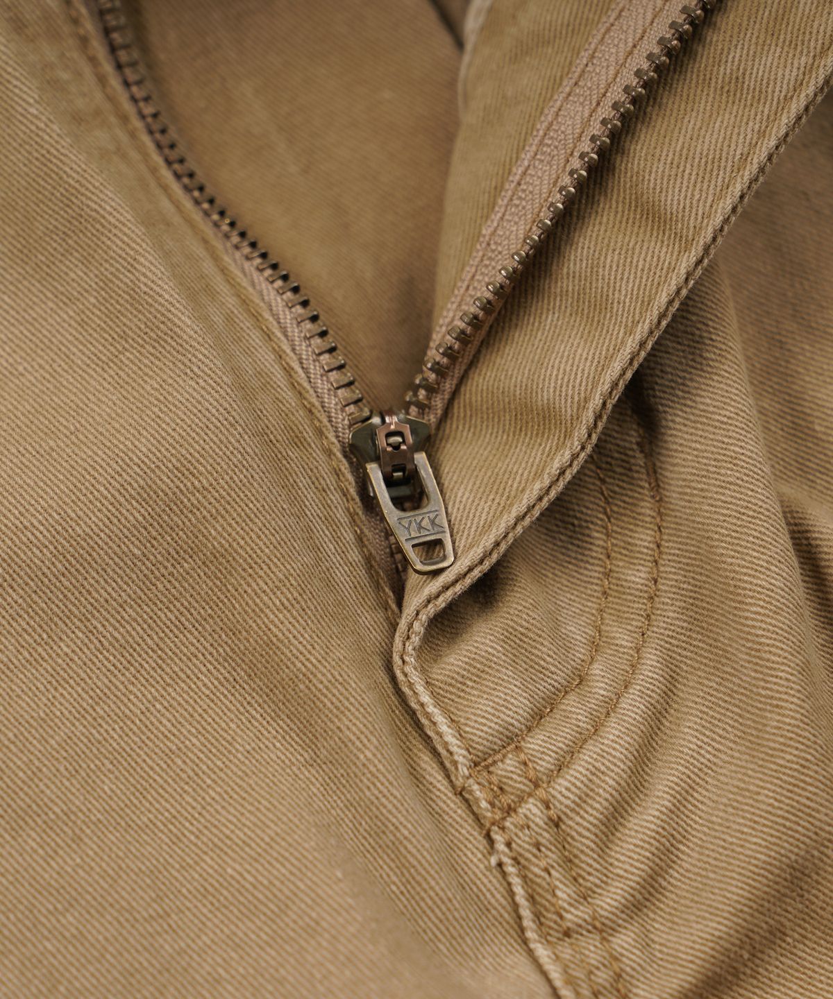 프리즘웍스(FRIZMWORKS) WASHED COTTON ZIP CARGO PANTS _ BEIGE