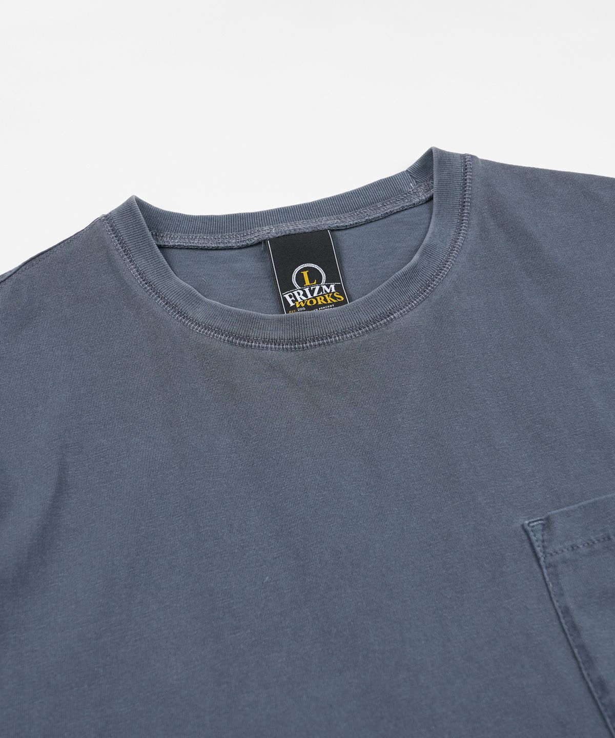 프리즘웍스(FRIZMWORKS) PIGMENT POCKET LONG SLEEVE TEE _ BLUE