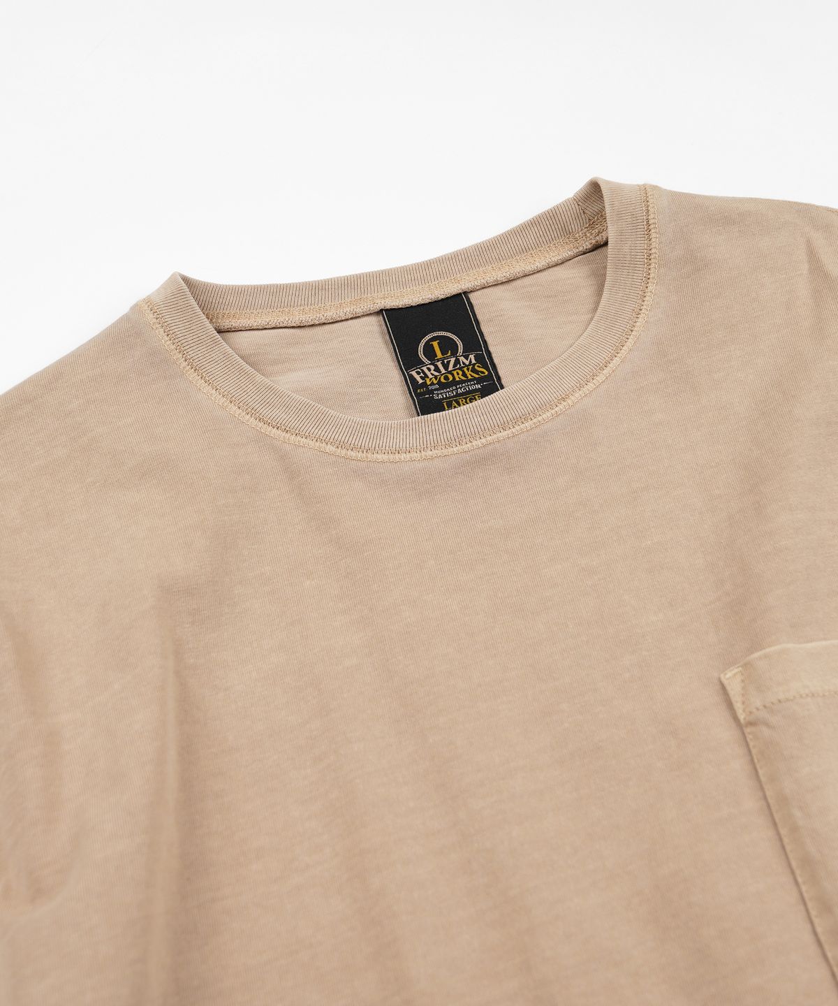 프리즘웍스(FRIZMWORKS) PIGMENT POCKET LONG SLEEVE TEE _ BEIGE
