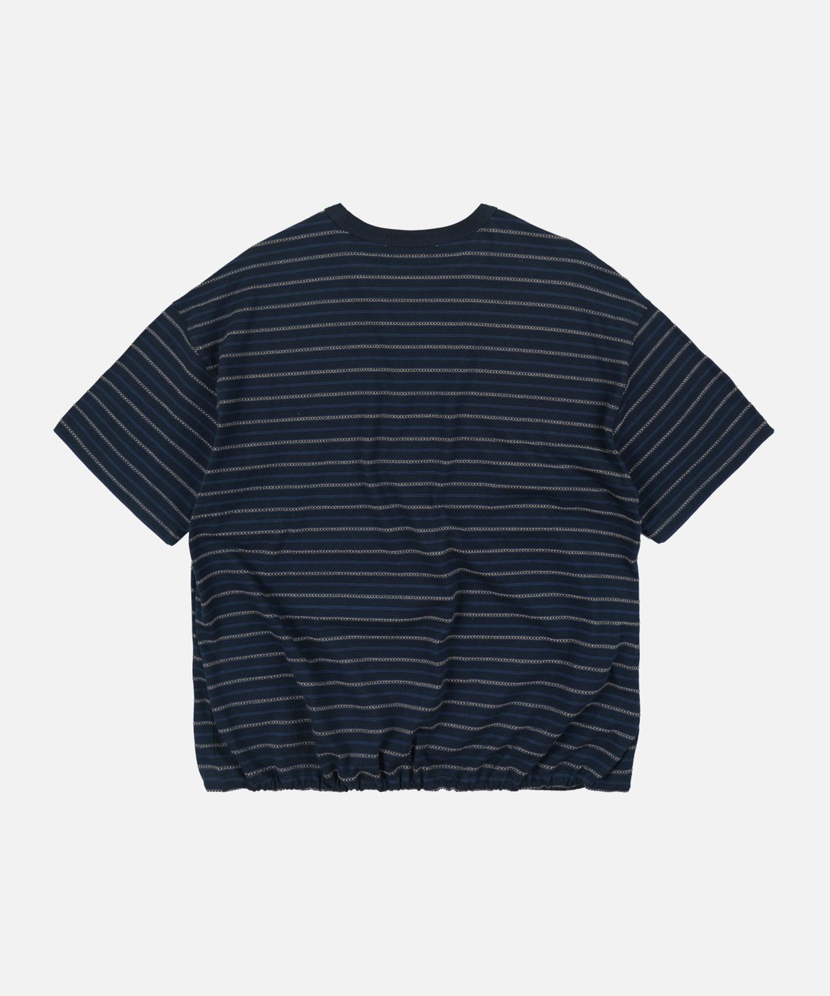 프리즘웍스(FRIZMWORKS) JACQUARD STRIPE HALF TEE _ NAVY