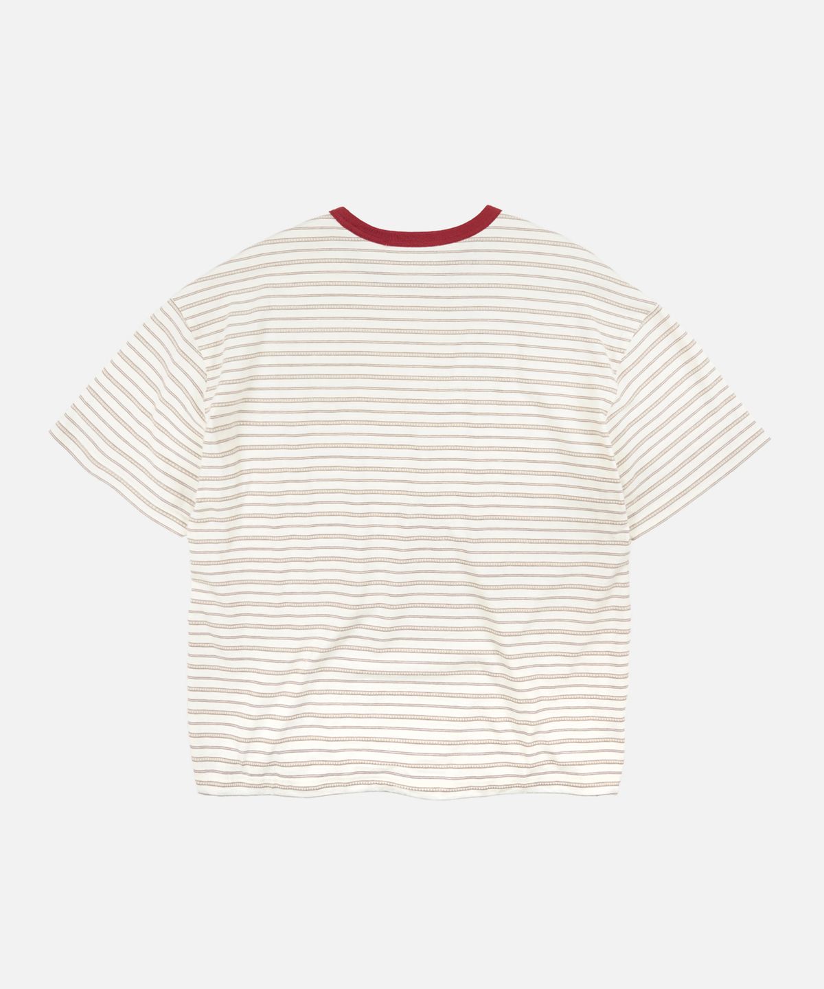 프리즘웍스(FRIZMWORKS) JACQUARD STRIPE HALF TEE _ CREAM